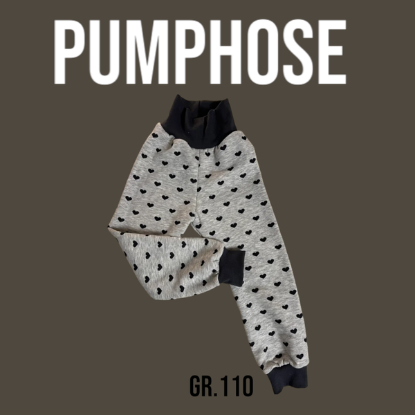 Pumphose Alpenfleece Herzen Grau Gr.110