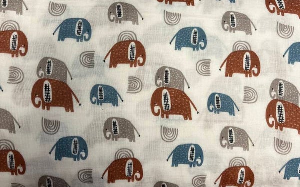 Musselin Elefant Ziegel
