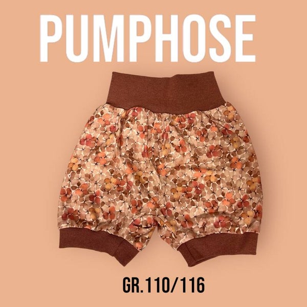 Pumphose Kurz Jersey Blumen Gr.110/116