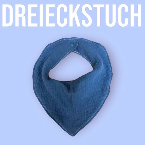 Dreieckstuch Musselin Jeansblau