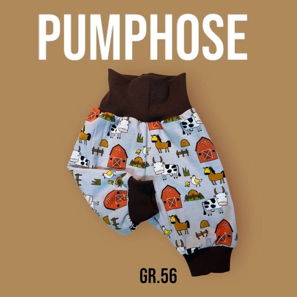 Pumphose Jersey Bauernhof Gr.56