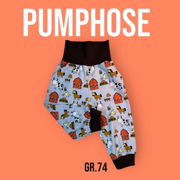 Pumphose Jersey Bauernhof Gr.74