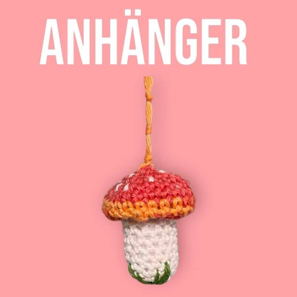 Anhänger Pilz Lachs/Orange