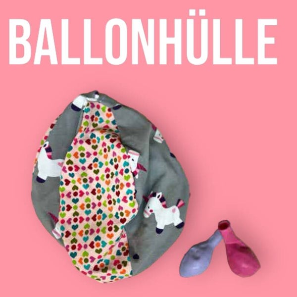 Ballonhülle Einhorn und Muster