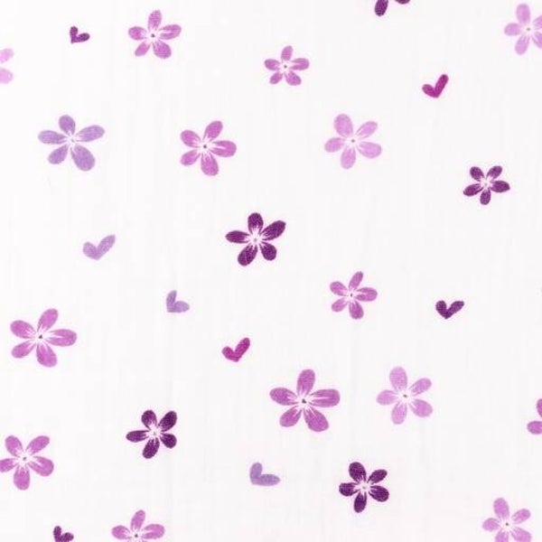 Musselin Blumen Violett