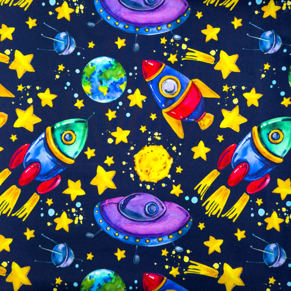 French Terry  Planeten und Raketen