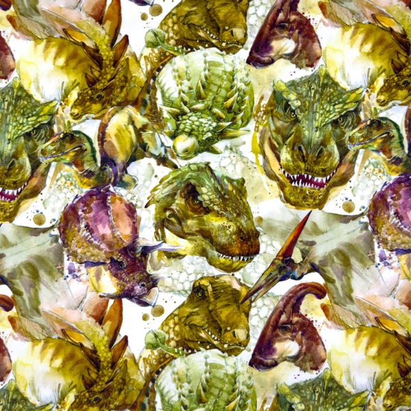 Baumwolljersey Fantasie Dinos