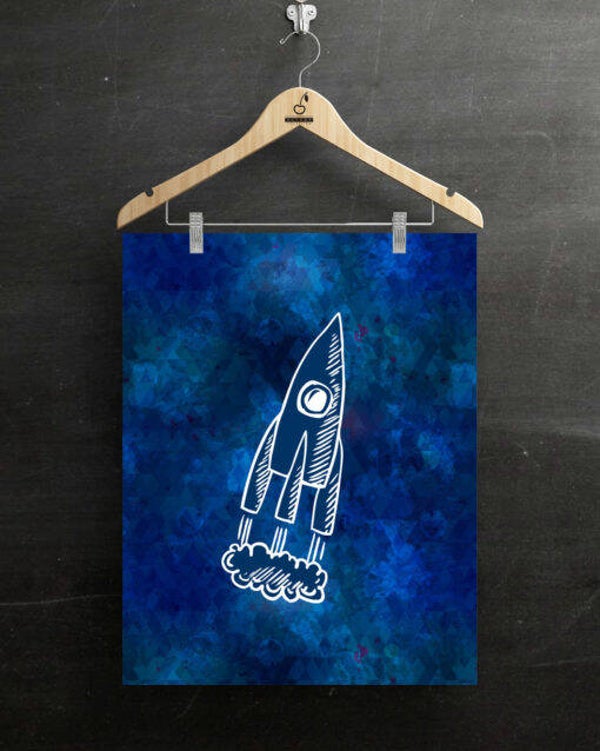 Sweat Panel 40×50 cm Rakete