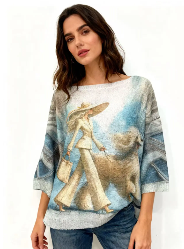 Pull femme imprimé / T unique