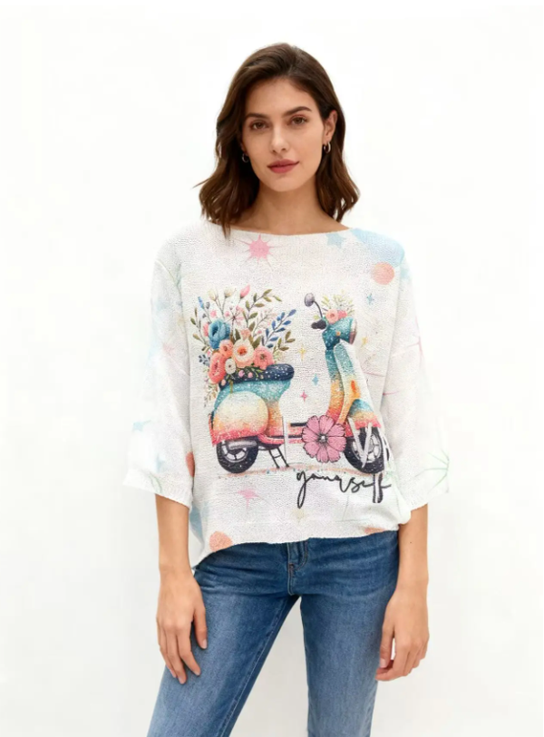 Pull femme imprimé  / T unique