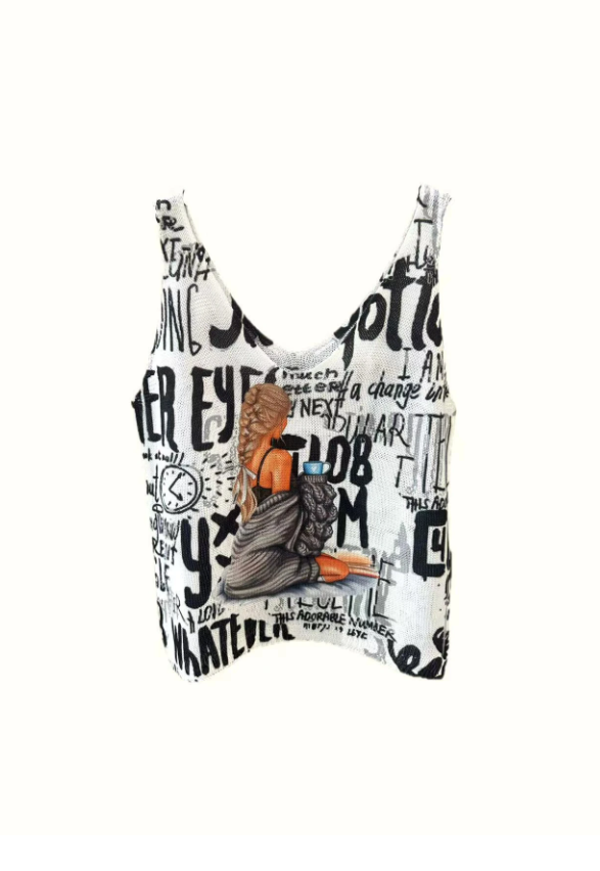 Top imprimé Taille unique