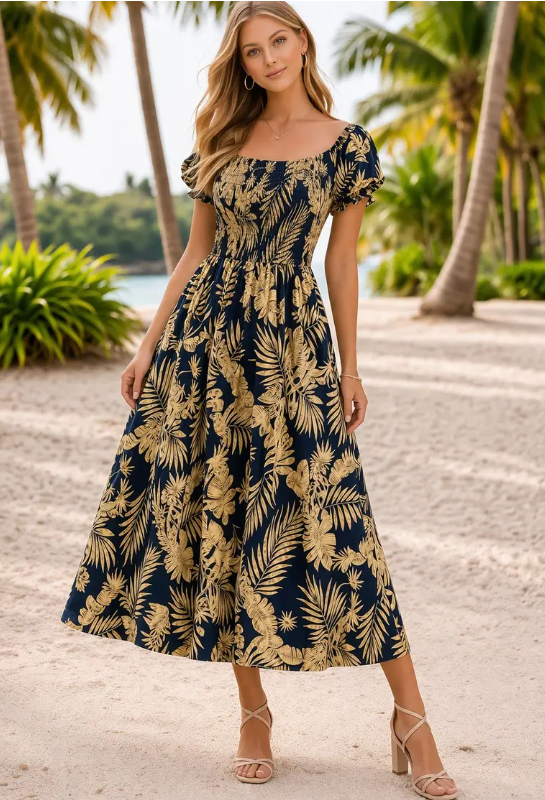 Robe demi longue