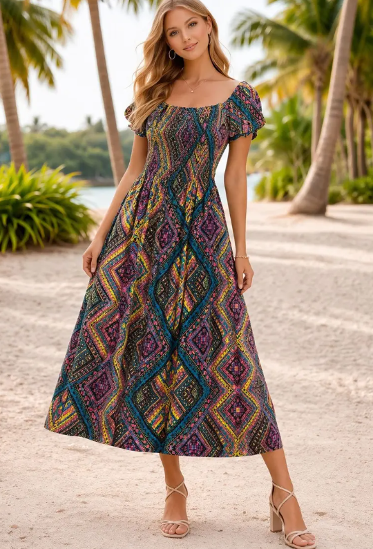 Robe demi longue Multicolore