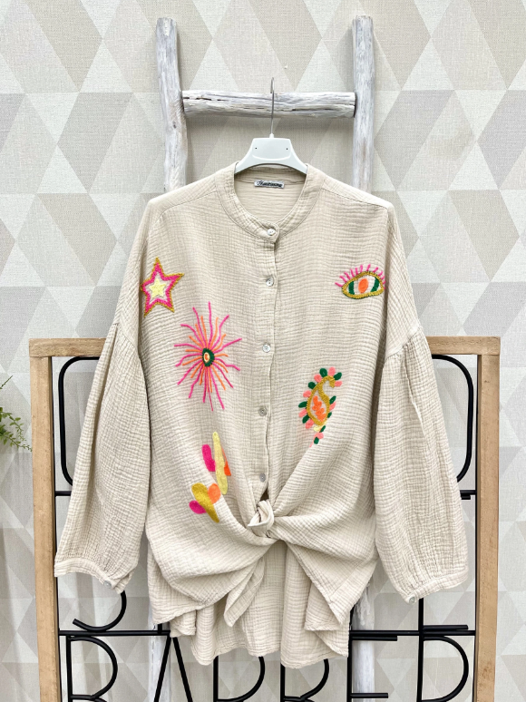 Chemise en coton colorée