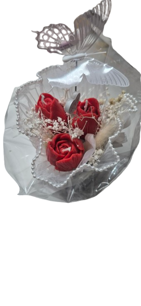 Kerzenstrauß mit 3 Kerzen