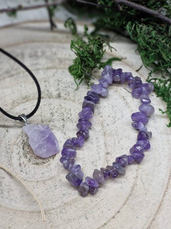 Set - Amethyst Kette und Armband