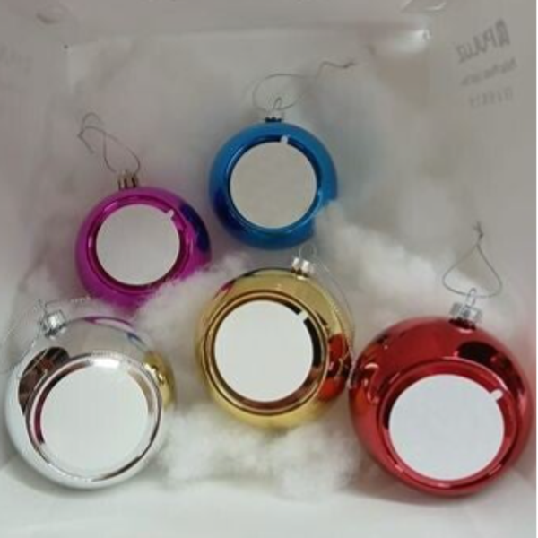 Christbaumkugel Kunststoff mit Foto