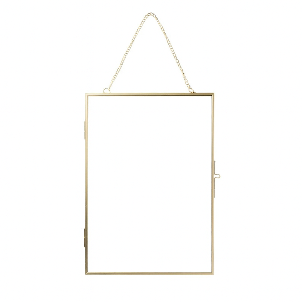 Fotolijst transparant goud A5