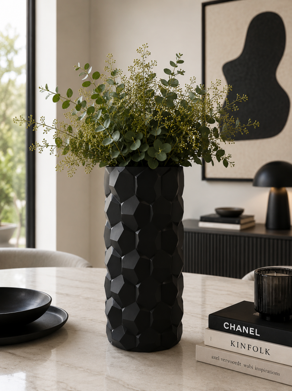 Vase sculptural décoratif imprimé en 3D