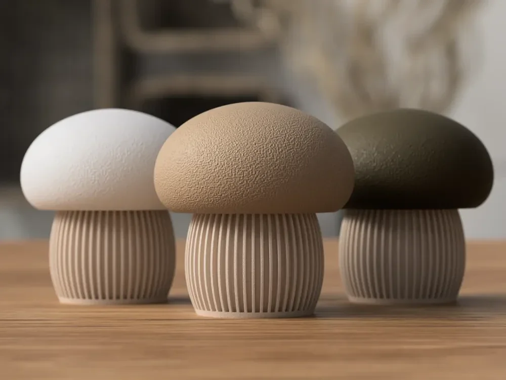 Boîte champignon décorative Japandi — JAP017