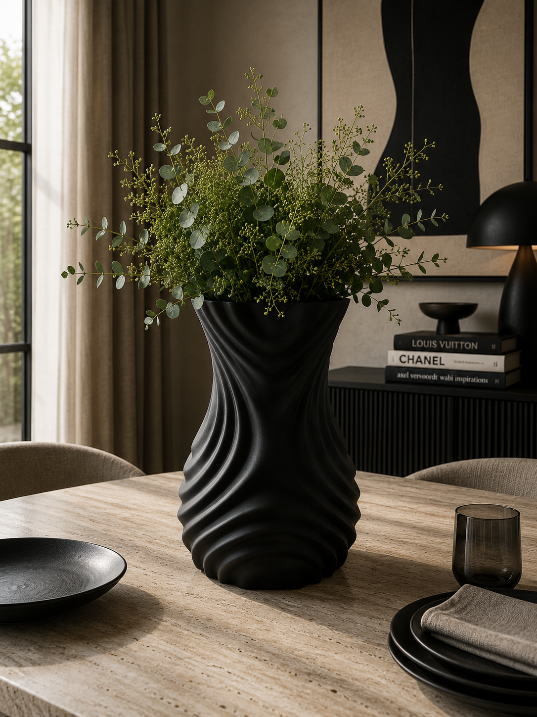Vase décoratif design imprimé en 3D
