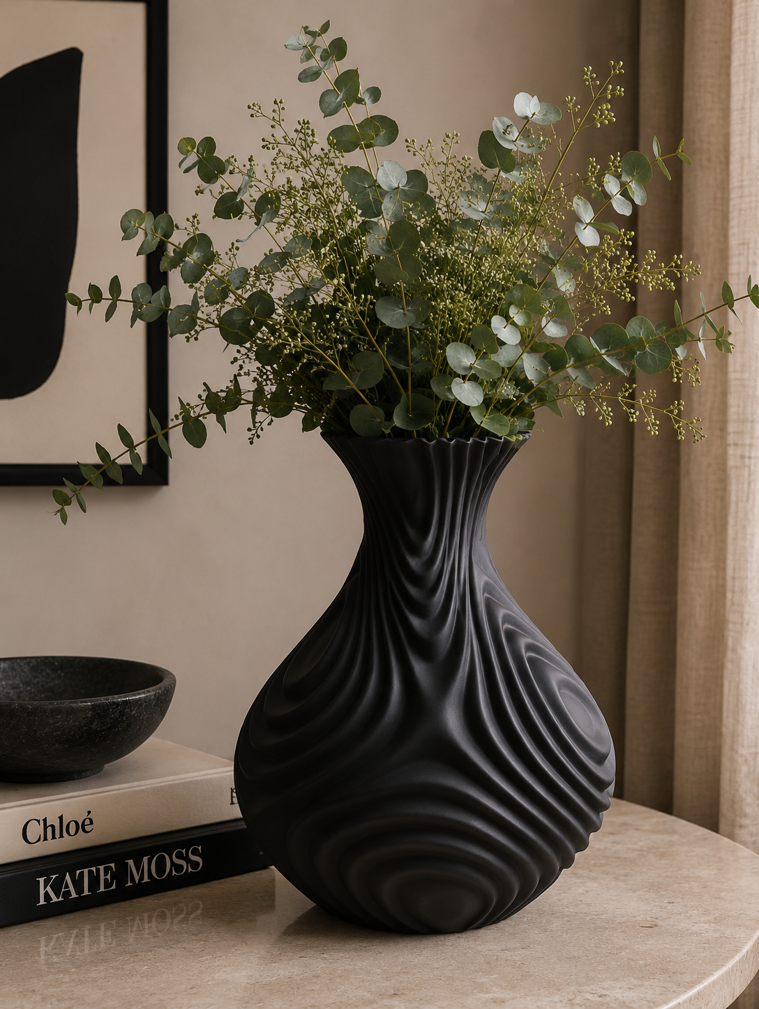 Vase décoratif torsadé imprimé en 3D