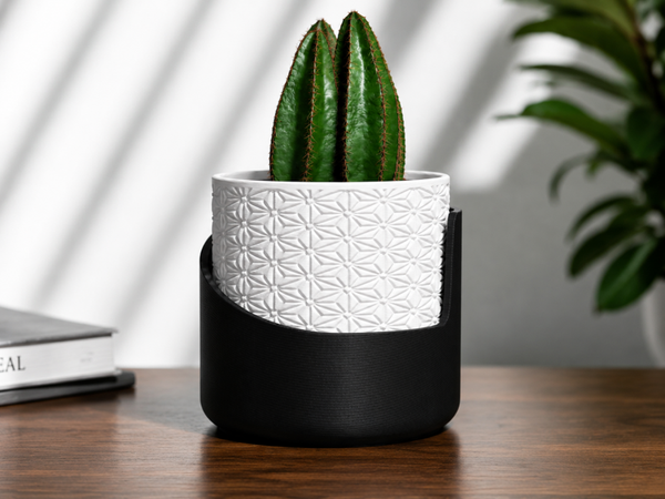 Pot de fleurs 2-en-1 avec cache-pot intégré – PF06