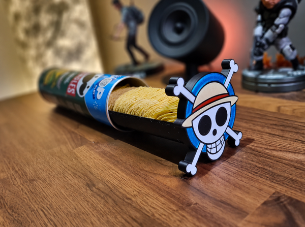 Support pour tube de chips thème pirate imprimé en 3D TC-01