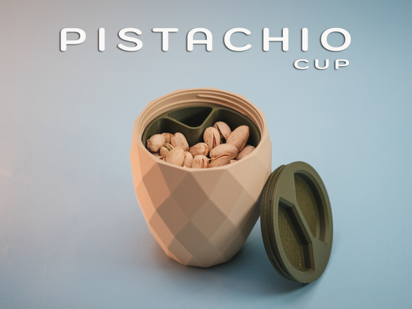 Pot apéro à pistaches avec compartiment imprimé en 3D