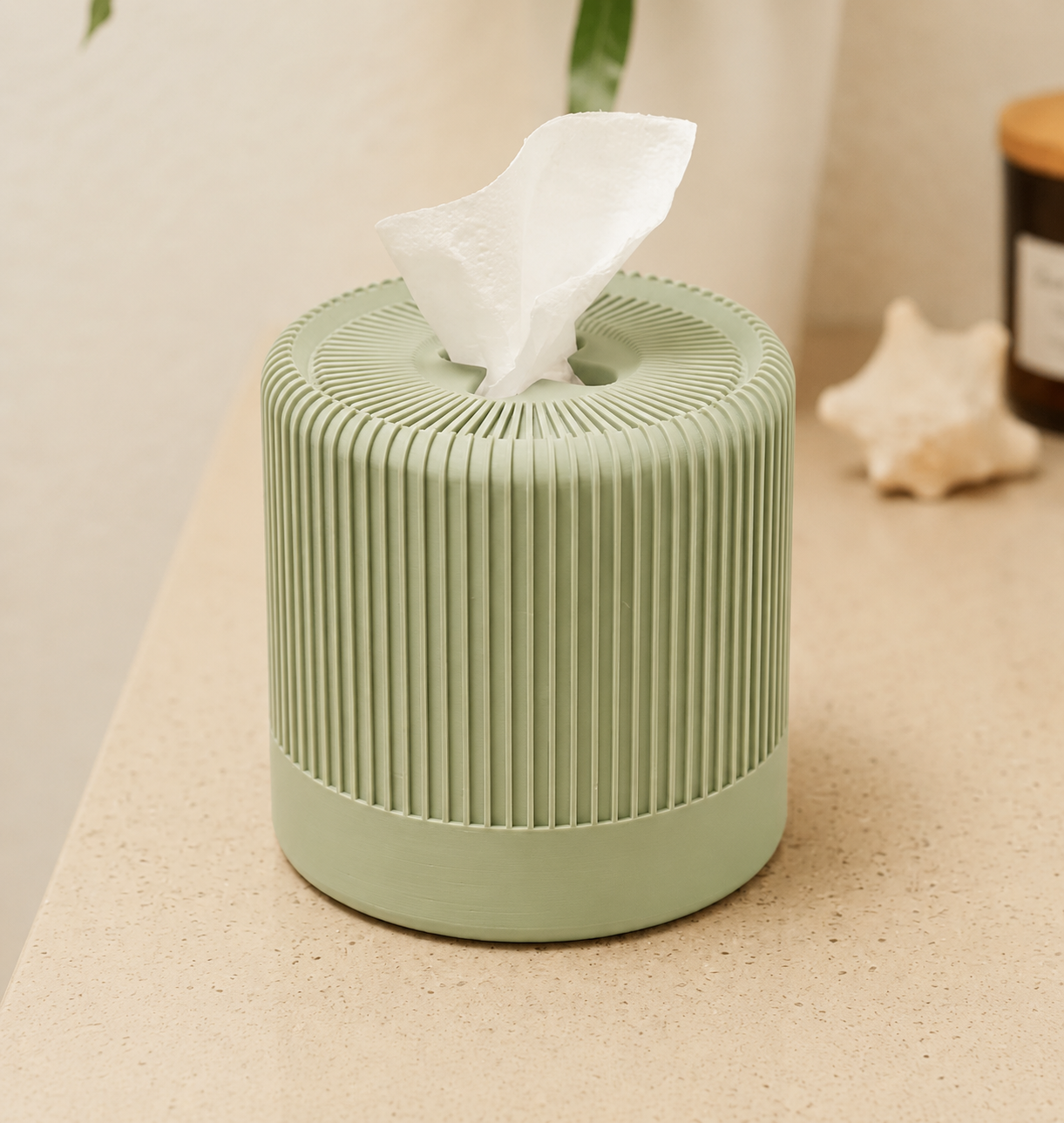Boîte à mouchoirs et papier toilette Japandi — JAP034