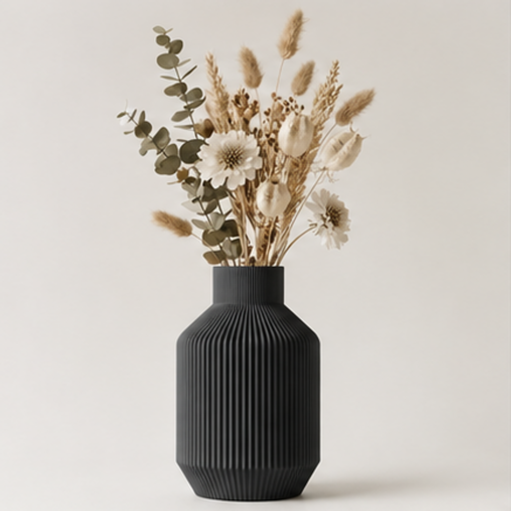 Vase côtelé Atlas 180 mm — JAP057