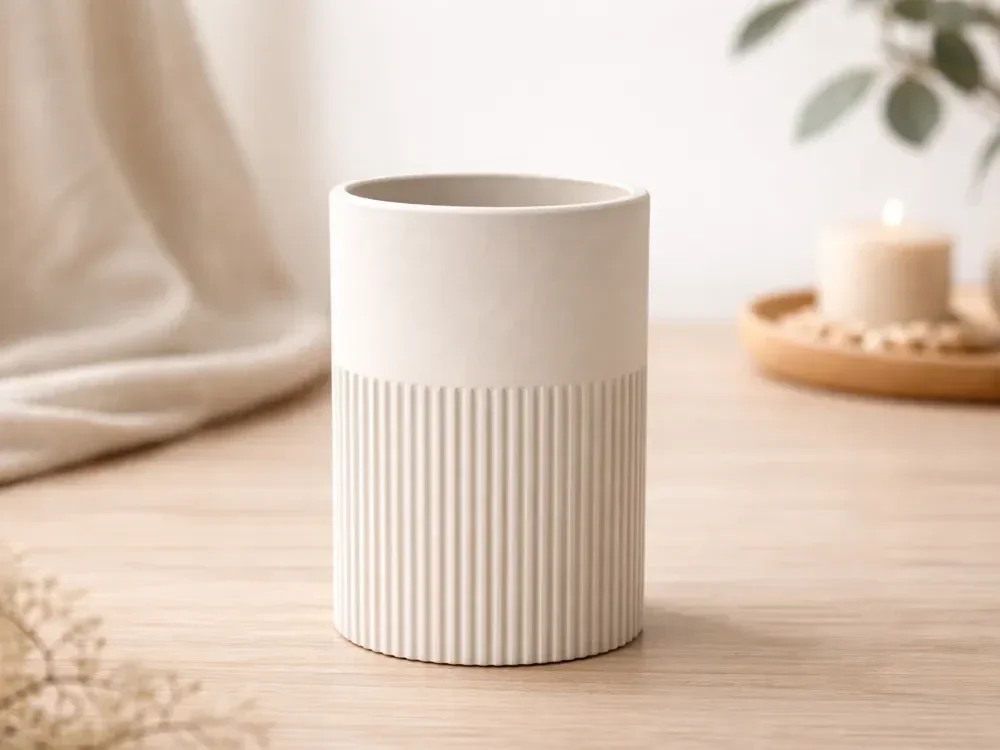 Vase cylindrique côtelé Kanso — JAP074