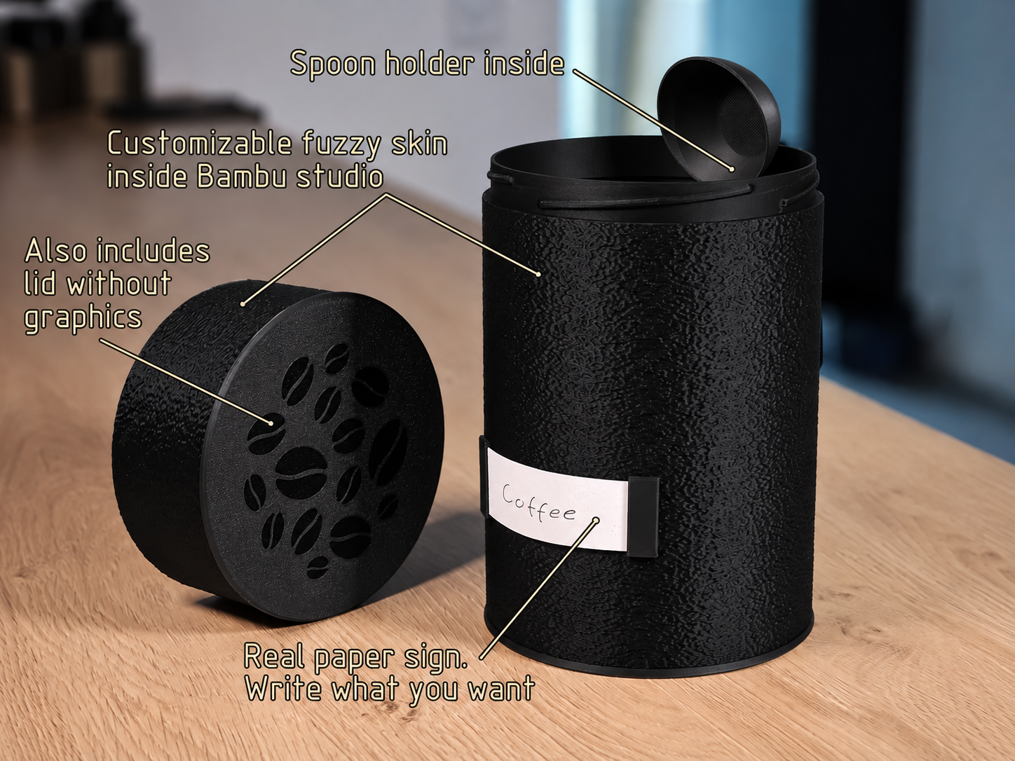 Boîte cylindrique de conservation pour café — JAP088