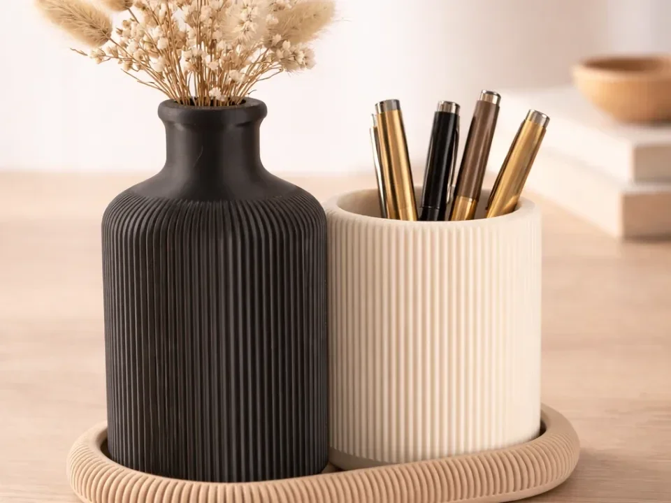 Ensemble vase et pot à crayons Kanso — JAP093