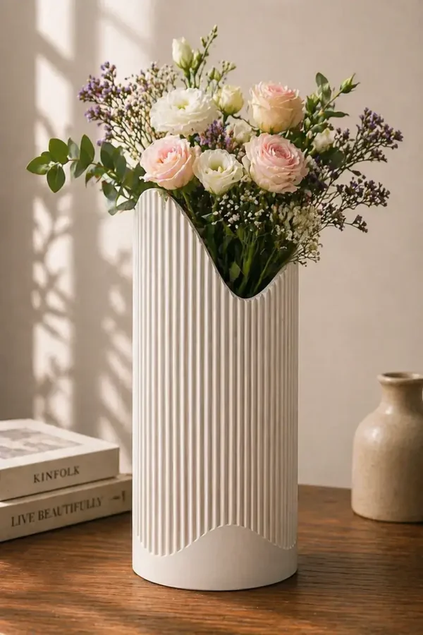 Vase haut à ouverture ondulée Waveform — JAP096