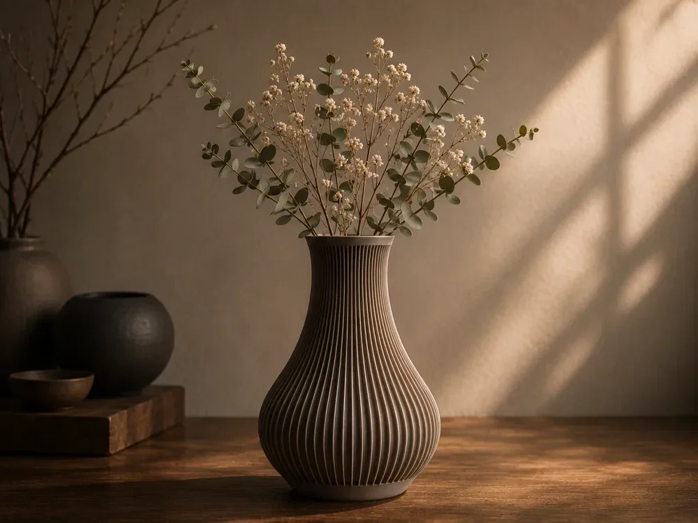 Vase poire cannelé Akira — JAP098