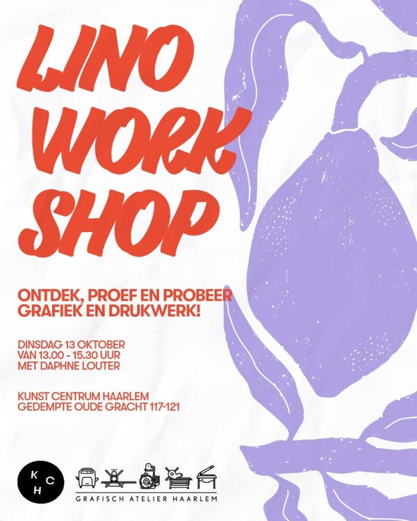 Workshop Lino dinsdag 13 oktober - 13.00u - 15.30u