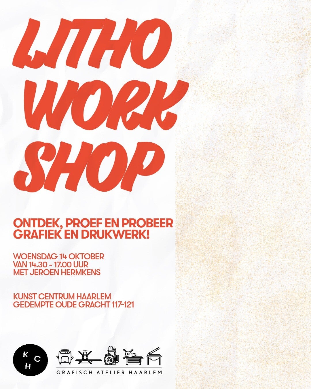 Workshop Litho 14 oktober - 14.30u - 17.00u