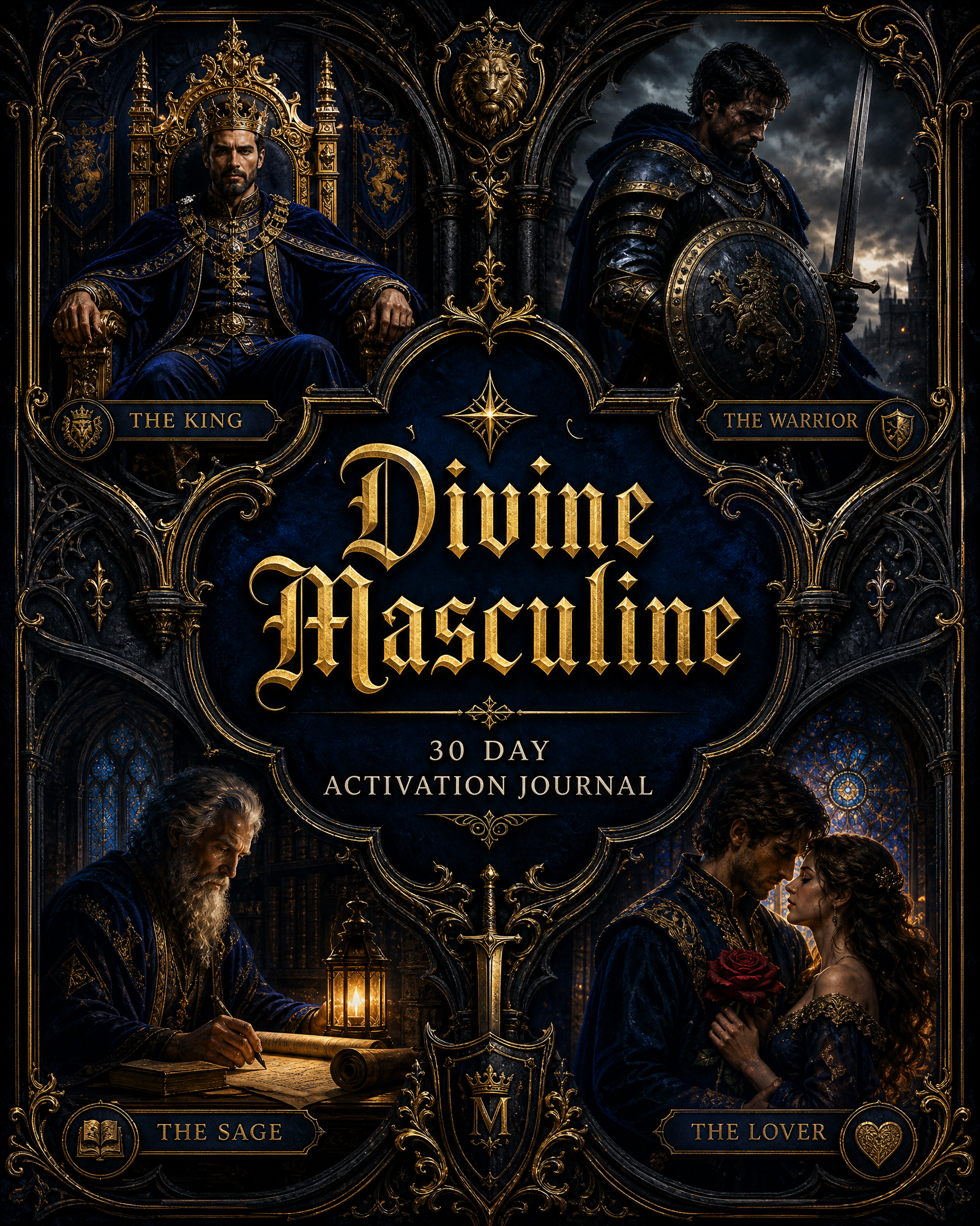 Divine Masculine 30 Day Activation Journal King • Sage • Lover • Warrior
