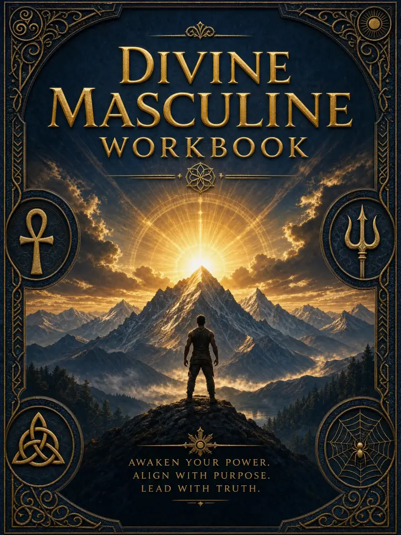 The Divine Masculine Workbook AI Image Created by Manus