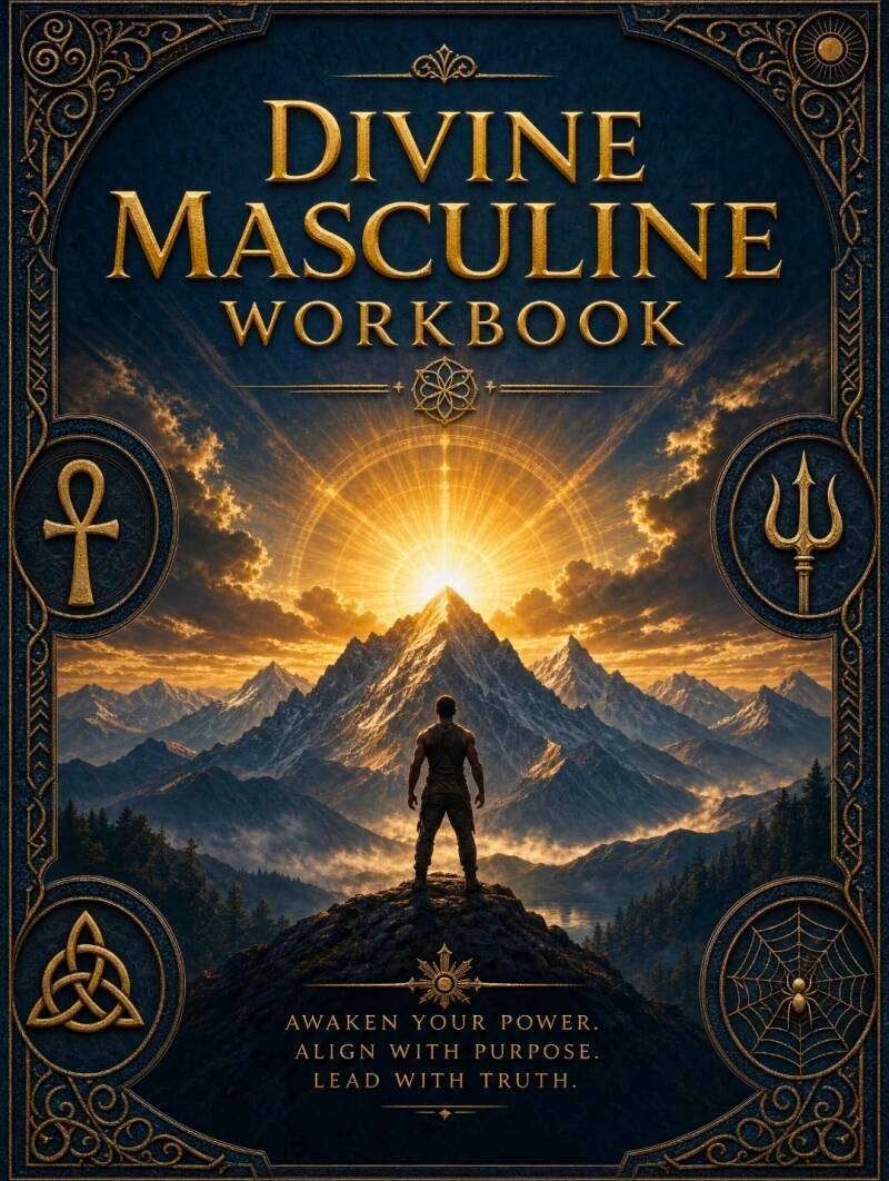 The Divine Masculine Workbook AI Image Created by Manus