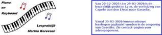 Piano en Keyboard Les Marina Korevaar