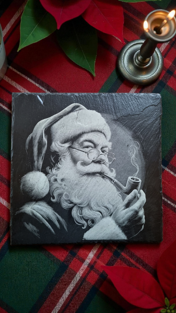 Servierplatte Schiefer groß Weihnachten