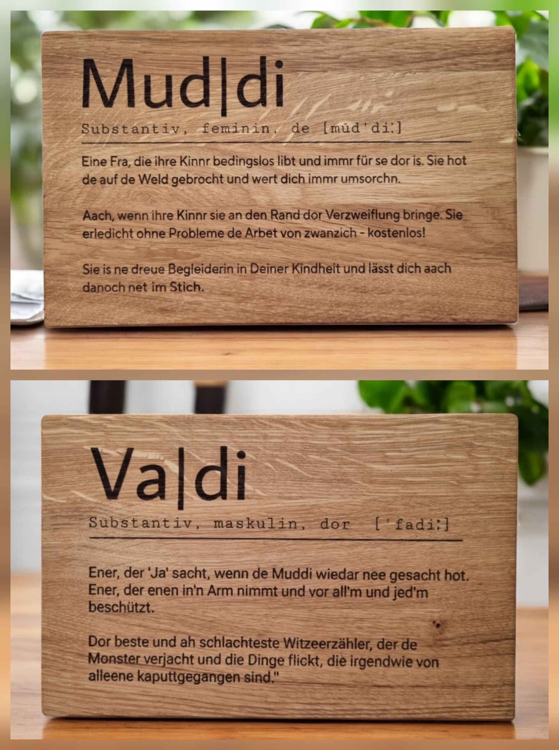 Frühstücksbrettchen "Muddi" & "Vadi"