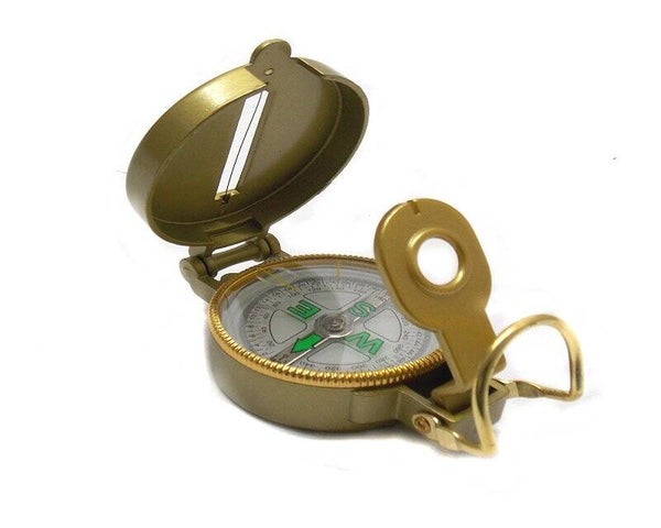 Bussola in metallo dorato