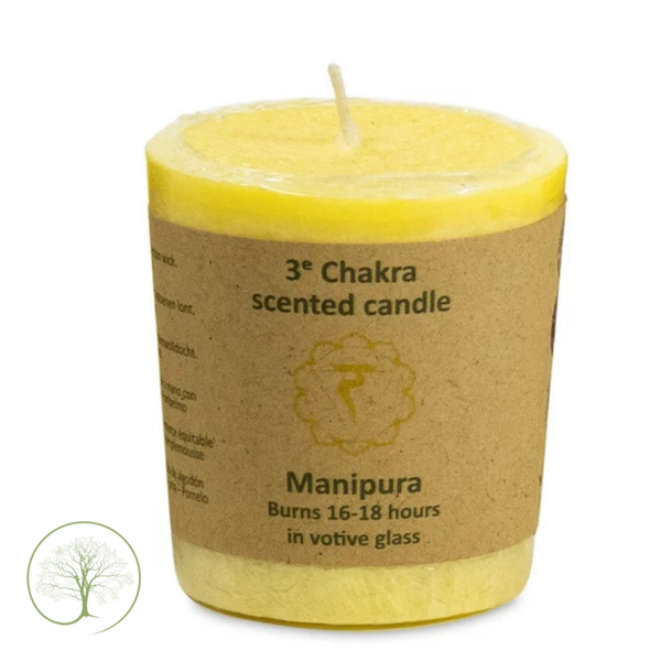 Votief geurkaarsje 3de Chakra
