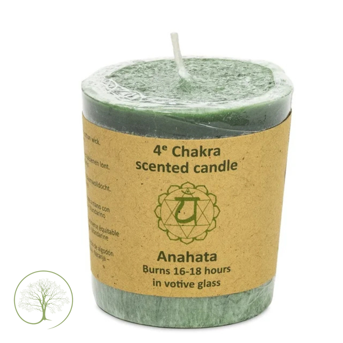 Votief geurkaarsje 4de Chakra