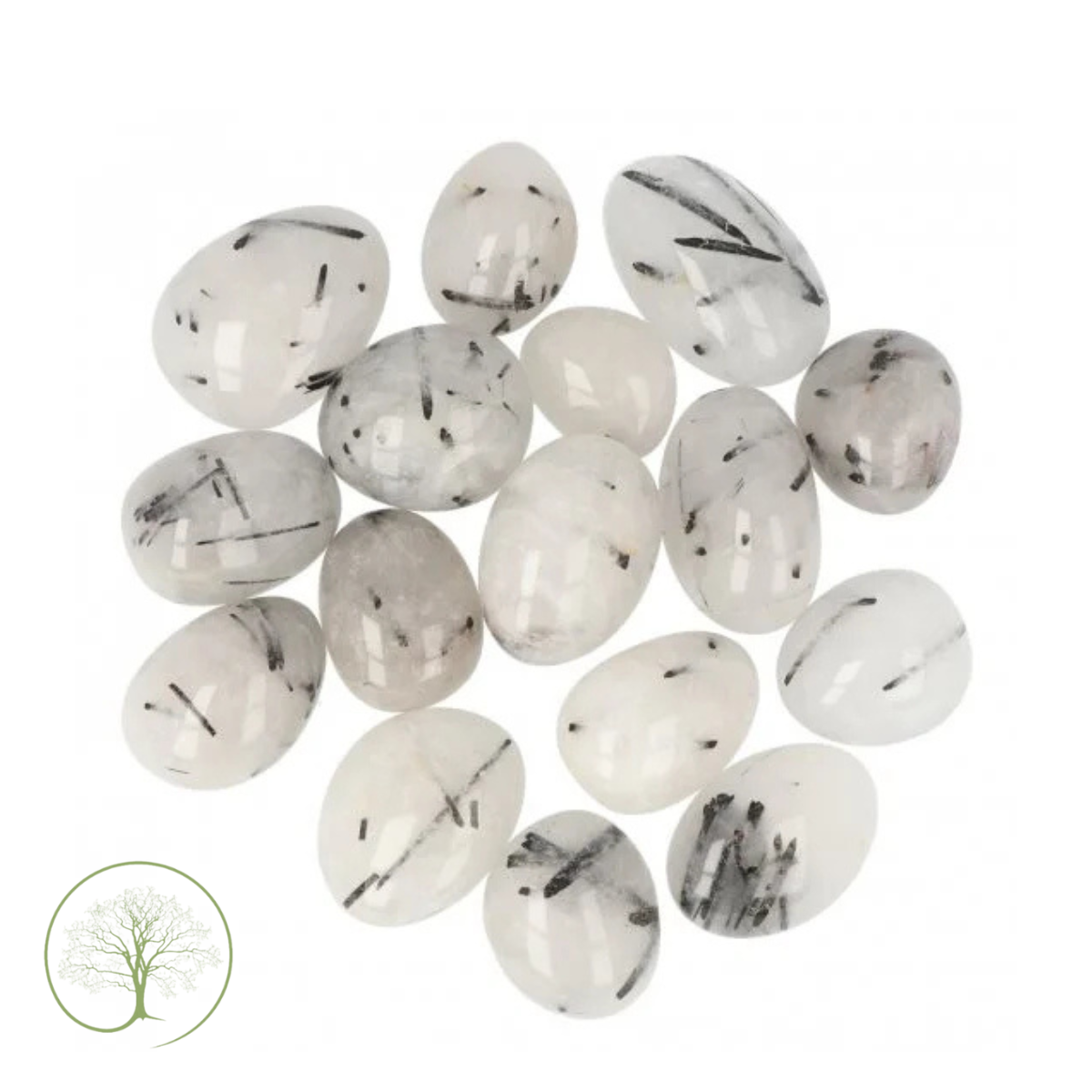 Toermalijnkwarts trommelstenen