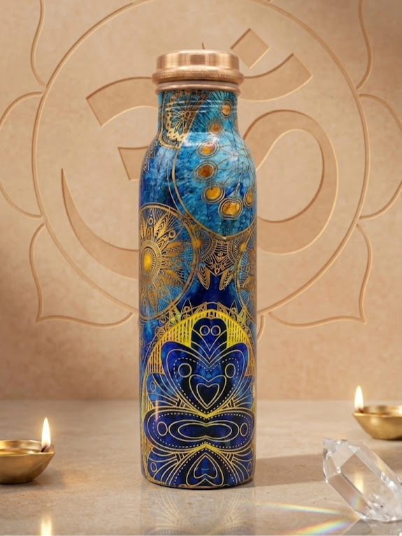 Gourde en cuivre Mandala