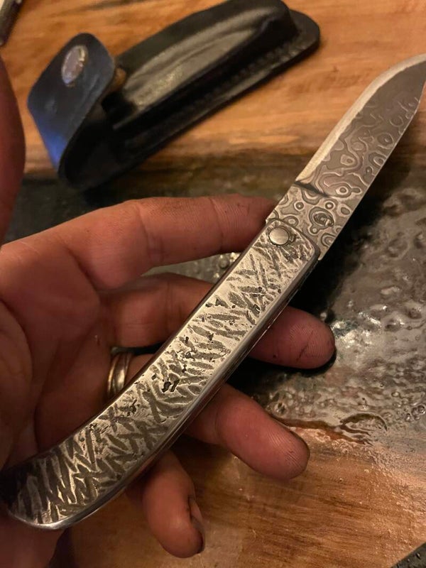 Couteau pliant damas